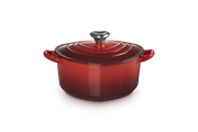 Cast Iron Heart Deep Casserole with Stainless Steel Heart Knob