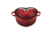 Cast Iron Heart Deep Casserole with Stainless Steel Heart Knob