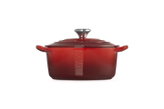 Cast Iron Heart Deep Casserole with Stainless Steel Heart Knob