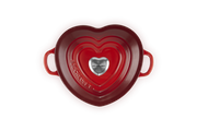 Cast Iron Heart Deep Casserole with Stainless Steel Heart Knob