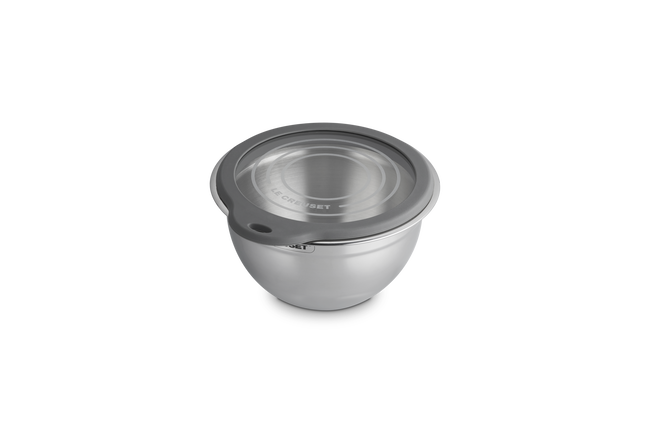Stainless Steel Mixing Bowl with Glass Lid