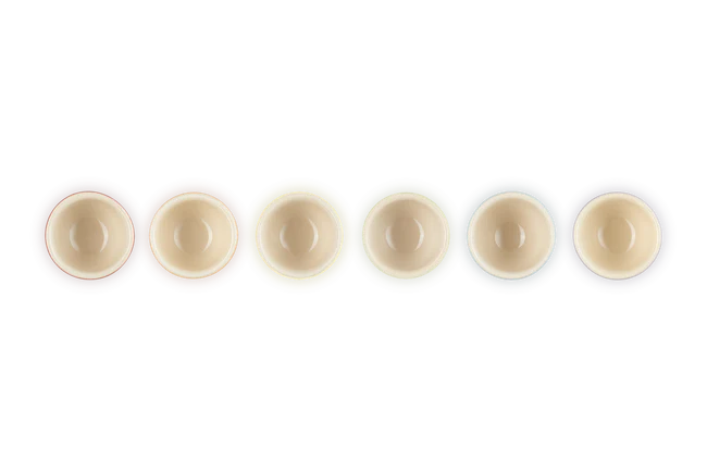 Stoneware Rainbow Set of 6 Egg Cups