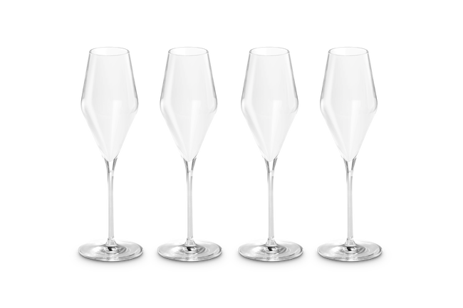 Set of 4 Sparkling Wine Glasses