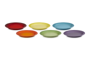 Stoneware Rainbow Set of 6 Dinner Plates