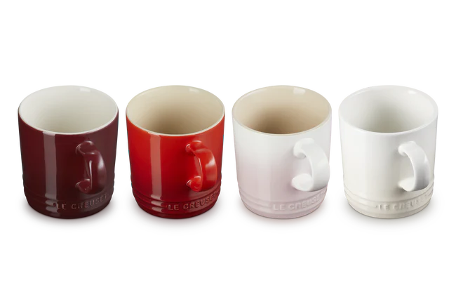 Stoneware Petits Fours Set of 4 Cappuccino Mugs
