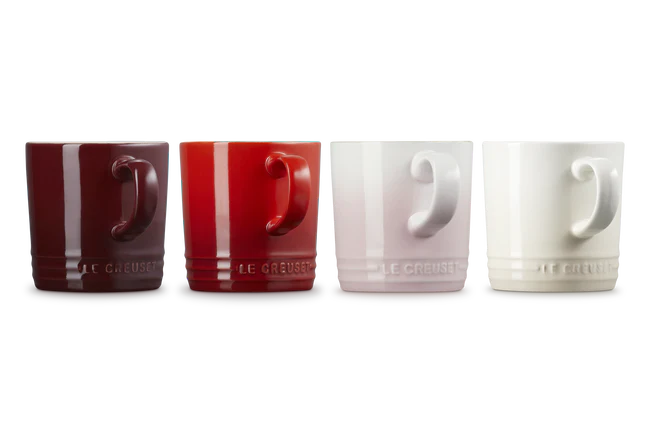 Stoneware Petits Fours Set of 4 Cappuccino Mugs