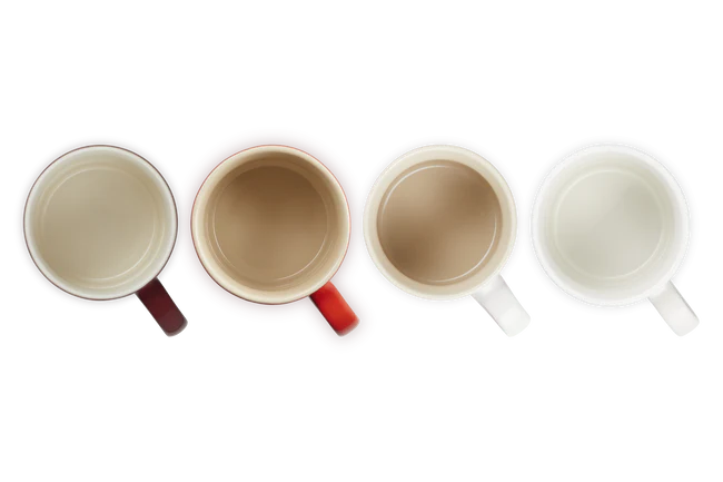 Stoneware Petits Fours Set of 4 Cappuccino Mugs