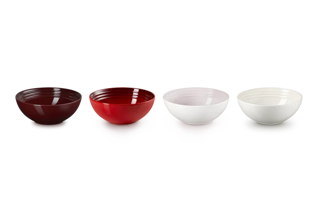 Stoneware Petits Fours Set of 4 Cereal Bowls