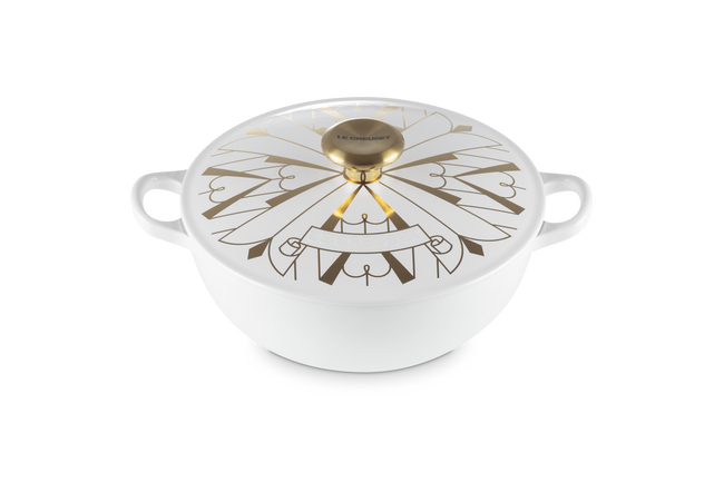 Cast Iron Art Deco Casserole