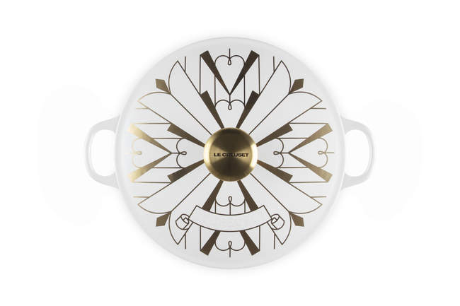 Cast Iron Art Deco Casserole