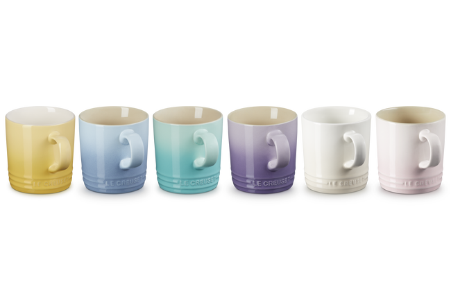 Stoneware Sorbet Set of 6 London Mugs