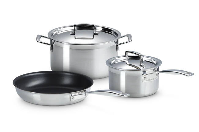 3-ply Stainless Steel 3-piece Cookware Set
