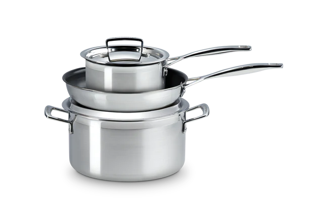 3-ply Stainless Steel 3-piece Cookware Set