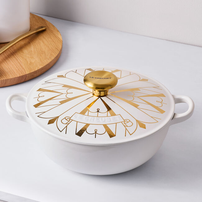 Cast Iron Art Deco Casserole