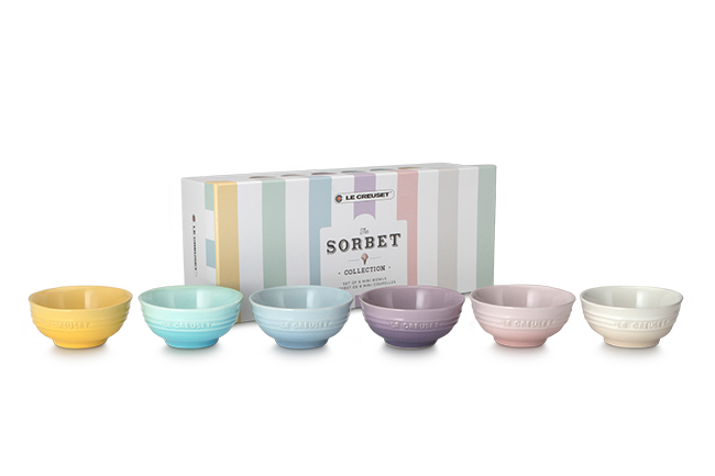Stoneware Sorbet Set of 6 Mini Bowls