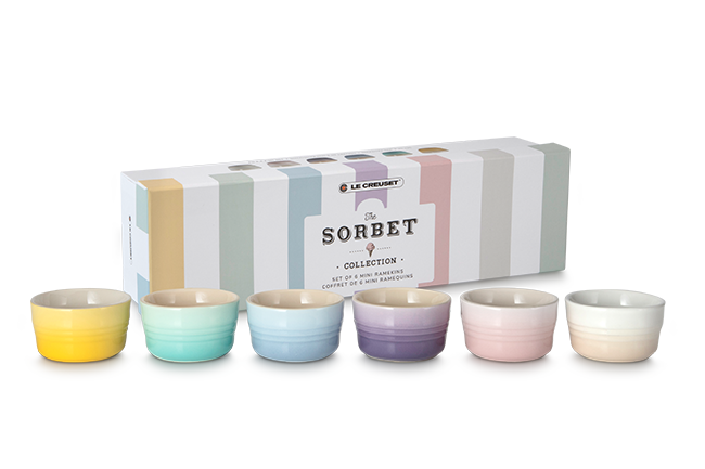 Stoneware Sorbet Set of 6 Mini Ramekins